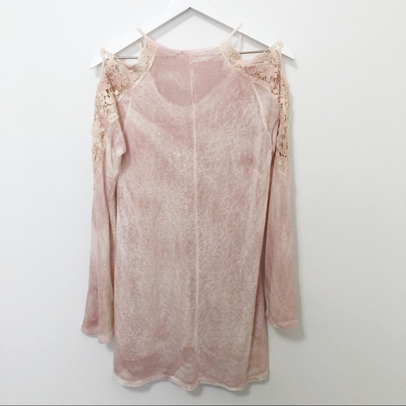 SOLDTParty Lace Detail Cold Shoulder Tunic Sweater - Picture 3 of 8